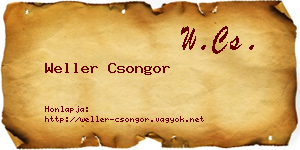 Weller Csongor névjegykártya