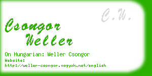 csongor weller business card